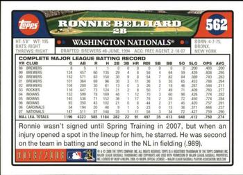 2008 Topps - Gold #562 Ronnie Belliard Back