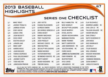 2014 Topps #47 Chris Davis Back