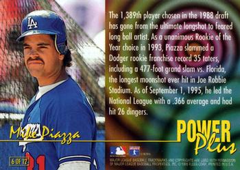 1996 Ultra - Power Plus #6 Mike Piazza Back