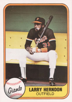 1981 Fleer #451 Larry Herndon Front