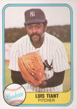 1981 Fleer #82 Luis Tiant Front