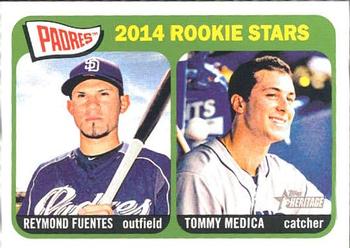 2014 Topps Heritage #189 Padres Rookie Stars (Tommy Medica / Reymond Fuentes) Front