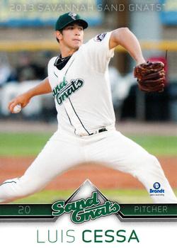 2013 Brandt Savannah Sand Gnats #3 Luis Cessa Front