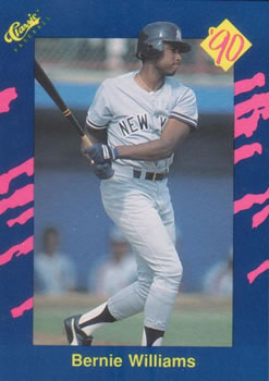 1990 Classic Blue #10 Bernie Williams Front