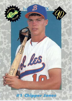 1990 Classic Draft Picks #1 Chipper Jones Front