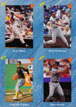 1991 Classic I #NNO Todd Van Poppel / Dave Justice / Ryne Sandberg / Kevin Maas Front