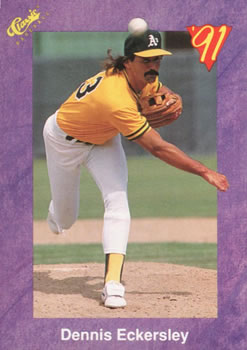 1991 Classic #126 Dennis Eckersley Front