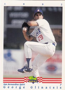 1992 Classic Best #394 George Glinatsis Front