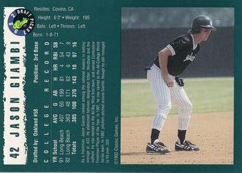 1993 Classic Modesto A's 28 Card Team Set Jason Giambi