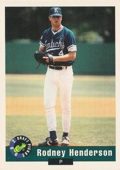 1992 Classic Draft Picks #76 Rodney Henderson Front