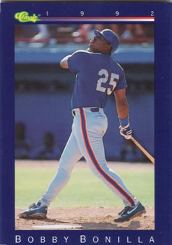 1992 Classic #176 Bobby Bonilla Front