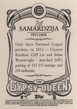 2014 Topps Gypsy Queen #184 Jeff Samardzija Back