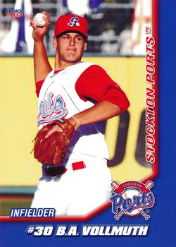 2013 Choice Stockton Ports #26 B.A. Vollmuth Front