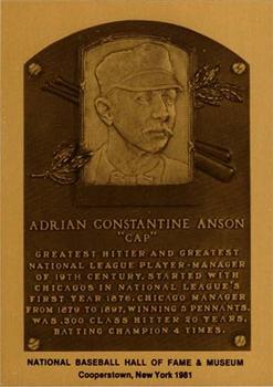 1981-89 Official Hall of Fame Metallic Plaques #NNO Cap Anson Front