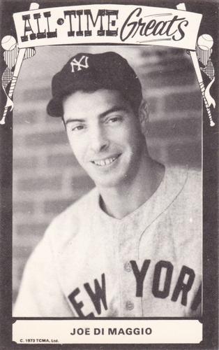 1973-80 TCMA All-Time Greats Postcards #NNO Joe DiMaggio Front