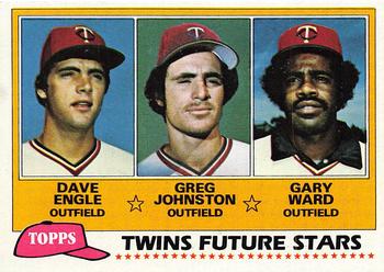 1981 Topps #328 Twins Future Stars (Dave Engle / Greg Johnston / Gary Ward) Front