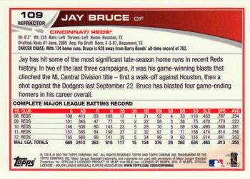 2013 Topps Chrome - Refractors #109 Jay Bruce Back