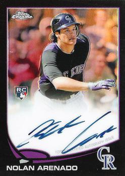 2013 Topps Chrome - Rookie Autographs Black Refractors #78 Nolan Arenado Front