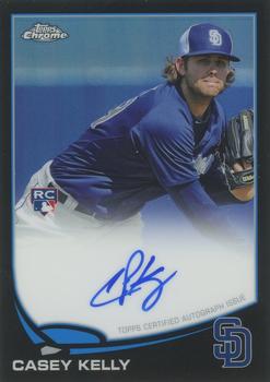 2013 Topps Chrome - Rookie Autographs Black Refractors #105 Casey Kelly Front