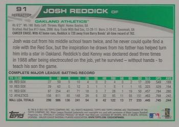 2013 Topps Chrome - X-Fractors #91 Josh Reddick Back