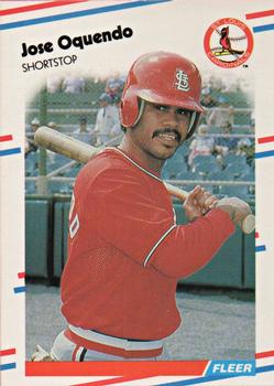 1988 Fleer - Glossy #44 Jose Oquendo Front