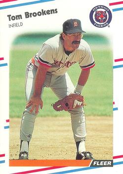 1988 Fleer - Glossy #53 Tom Brookens Front