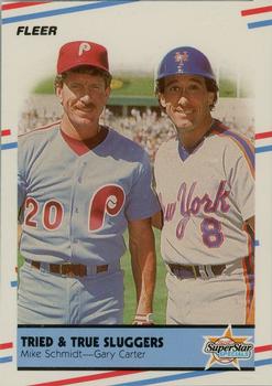 1988 Fleer - Glossy #636 Mike Schmidt / Gary Carter Front