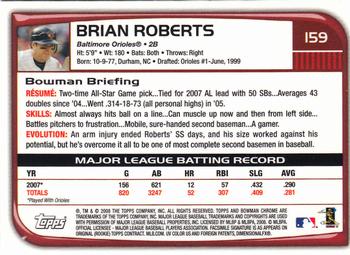 2008 Bowman Chrome #159 Brian Roberts Back