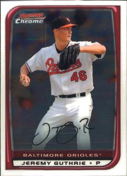 2008 Bowman Chrome #163 Jeremy Guthrie Front