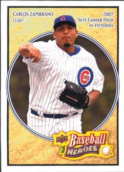 2008 Upper Deck Baseball Heroes #39 Carlos Zambrano Front