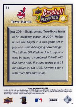 2008 Upper Deck Baseball Heroes #54 Travis Hafner Back