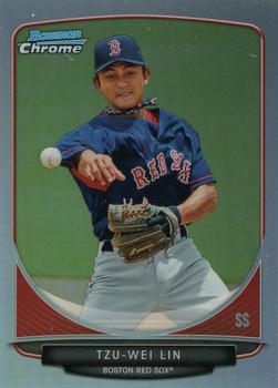 2013 Bowman Chrome - Prospects Refractors #BCP133 Tzu-Wei Lin Front