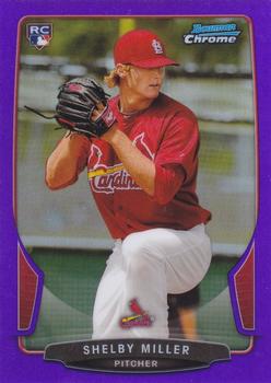 2013 Bowman Chrome - Purple Refractors #116 Shelby Miller Front