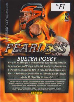 2013 Panini Prizm - Fearless #F1 Buster Posey Back