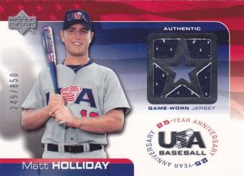 2004 Upper Deck USA 25th Anniversary - Game Jersey #GU-MH Matt Holliday Front