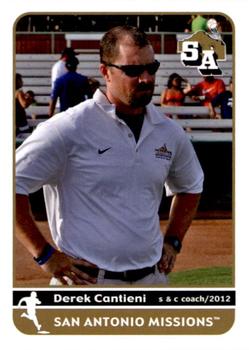 2012 Grandstand San Antonio Missions #5 Derek Cantieni Front