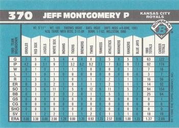 1990 Bowman - Limited Edition (Tiffany) #370 Jeff Montgomery Back