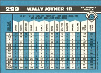 1990 Bowman - Limited Edition (Tiffany) #299 Wally Joyner Back