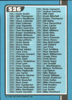 1990 Bowman - Limited Edition (Tiffany) #526 Checklist: 133-264 Back