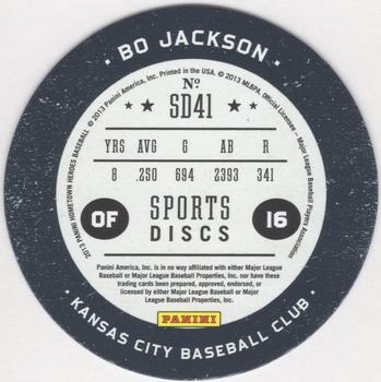 2013 Panini Hometown Heroes - Sport Discs Black #SD41 Bo Jackson Back