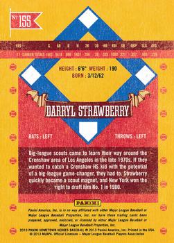 2013 Panini Hometown Heroes - States #155 Darryl Strawberry Back