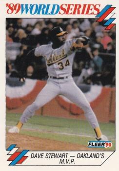 1990 Fleer - World Series #8 Dave Stewart - Oakland's MVP Front