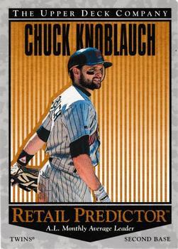 1996 Upper Deck - Predictors: Retail #R25 Chuck Knoblauch Front