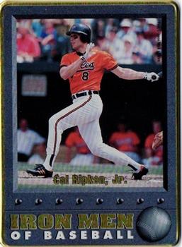 1996 Metallic Impressions Iron Men of Baseball #4 Cal Ripken Jr. Front