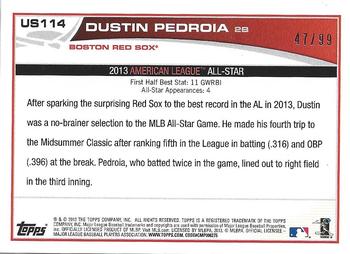 2013 Topps Update - Camo #US114 Dustin Pedroia Back