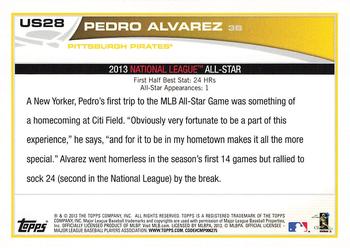 2013 Topps Update - Emerald #US28 Pedro Alvarez Back