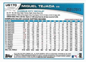 2013 Topps Update - Gold #US170 Miguel Tejada Back