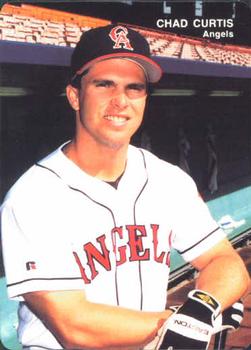 1993 Mother's Cookies California Angels #12 Chad Curtis Front