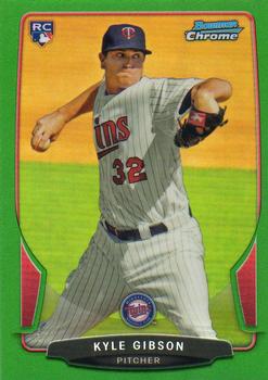 2013 Bowman Chrome - Green Refractors #28 Kyle Gibson Front