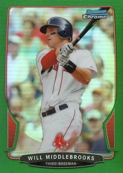 2013 Bowman Chrome - Green Refractors #91 Will Middlebrooks Front